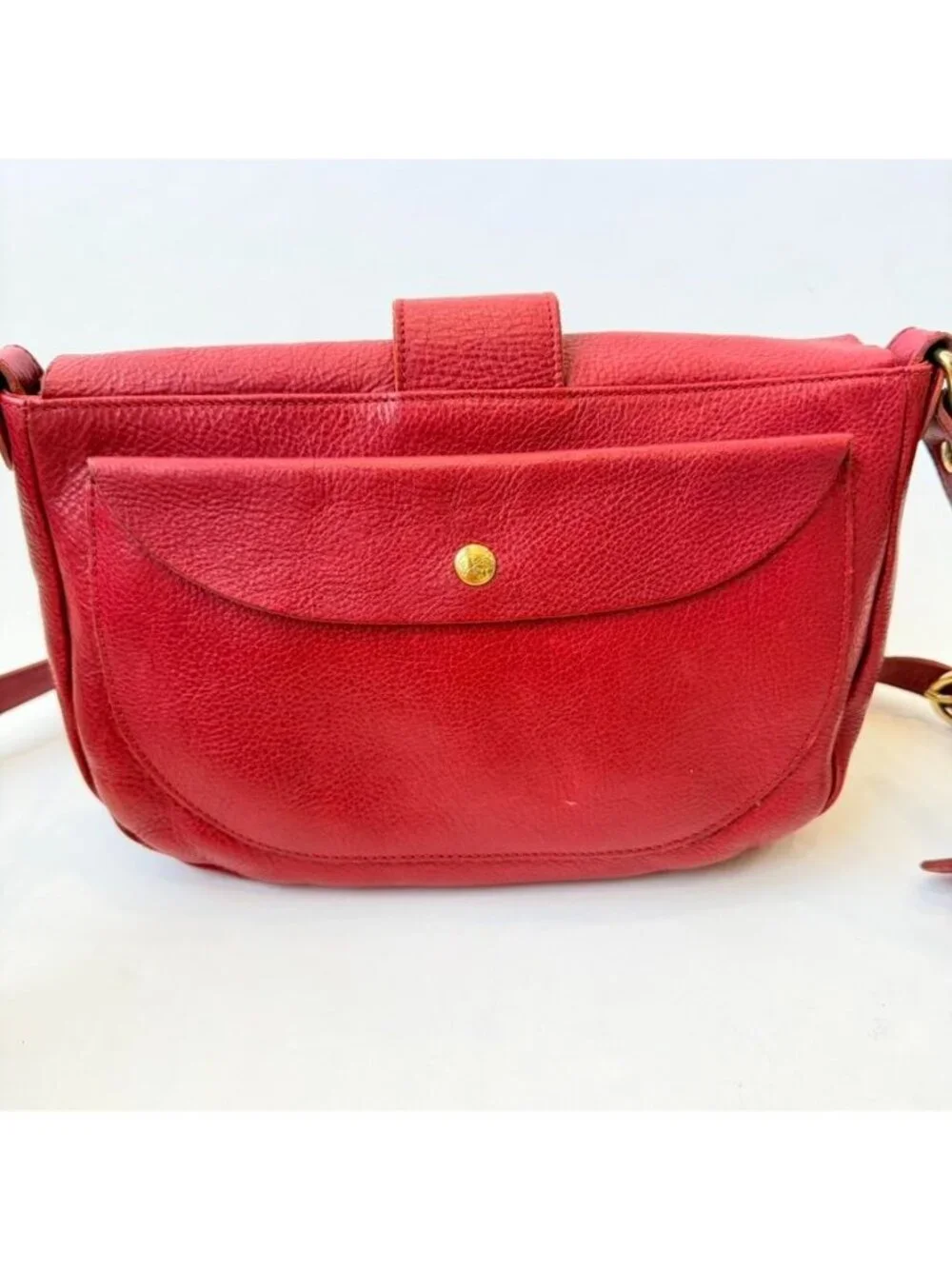 Il Bisonte Faust’s Leather Crossbody Shoulder Bag Red Italy